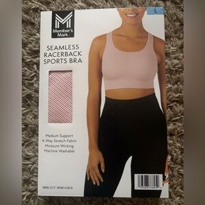 Member's Mark Light Pink Seamless Racerback Sports Bra